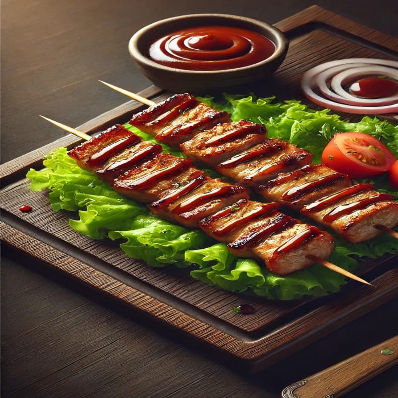 BBQ Schweinefleisch-Kebab